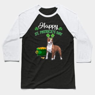 Happy St Patrick_s Day For Pitbull Lovers T shirt Baseball T-Shirt